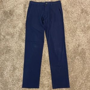 Slim fit luxury comfort navy blue slacks
